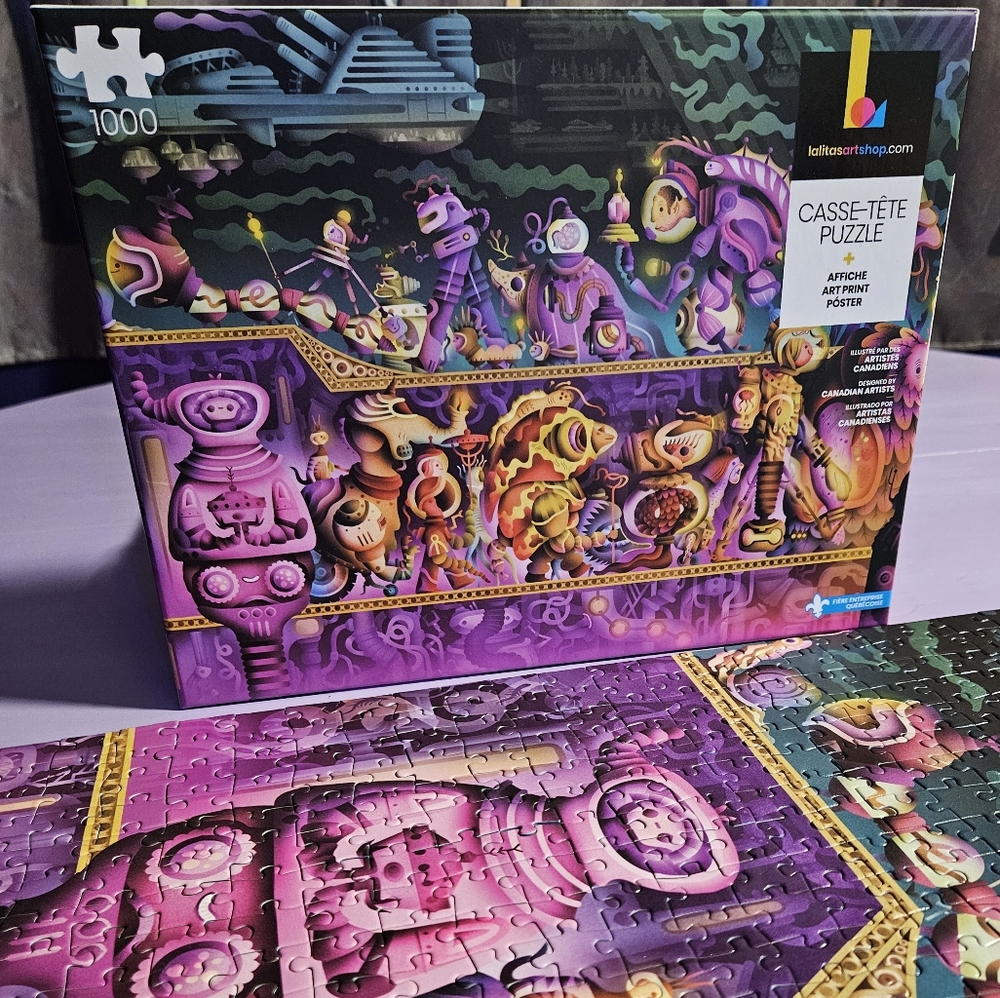 Colourful 1000 piece jigsaw puzzle by Lalitas art shop